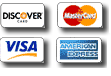 Discover, Visa, Mastercard, American Express